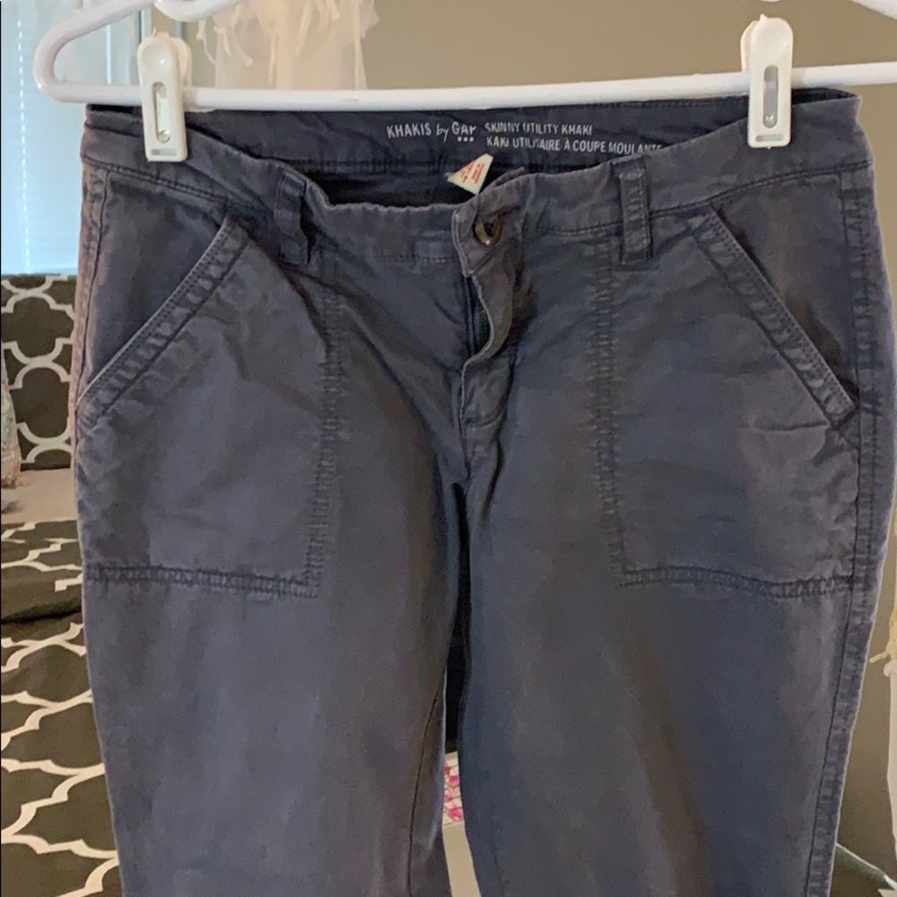 Blue pants.